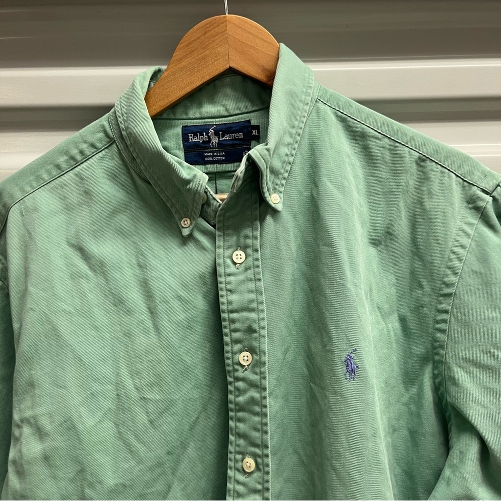 Vintage Ralph Lauren Heavyweight Cotton Twill Shirt (XL) (Made in USA 🇺🇸)